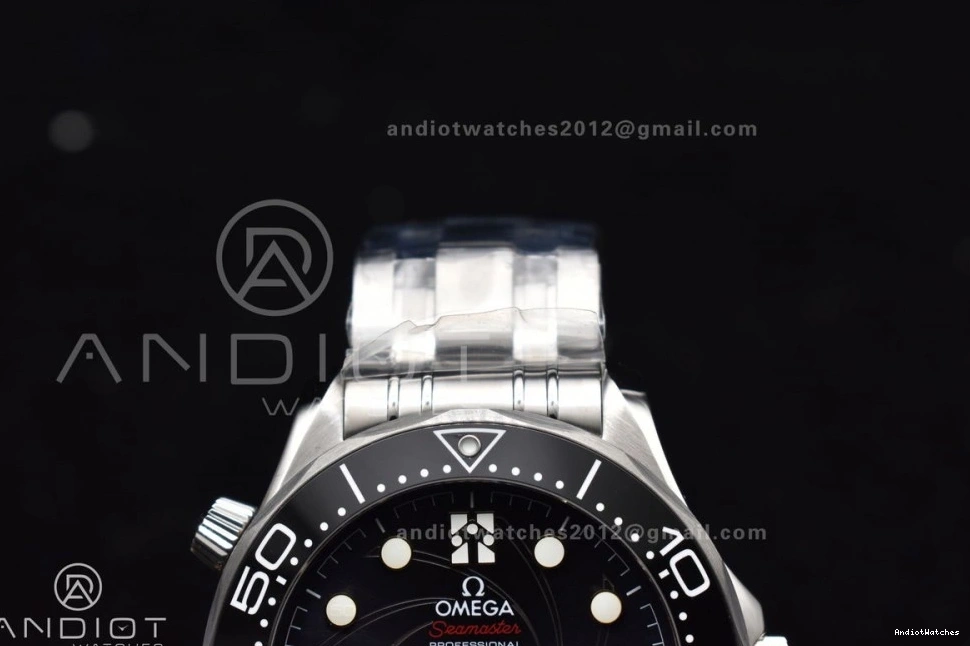 Black A SS VSF Seamaster 300M Bracelet Ceramic Dial On James Black 1:1 Best Bond Diver Supportive Edition 007 1094 1221